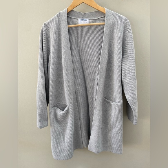 Old Navy Textured Knit Open Front Pocket Cotton Cardigan Size 2x, fits more a 1x - Picture 4 of 4